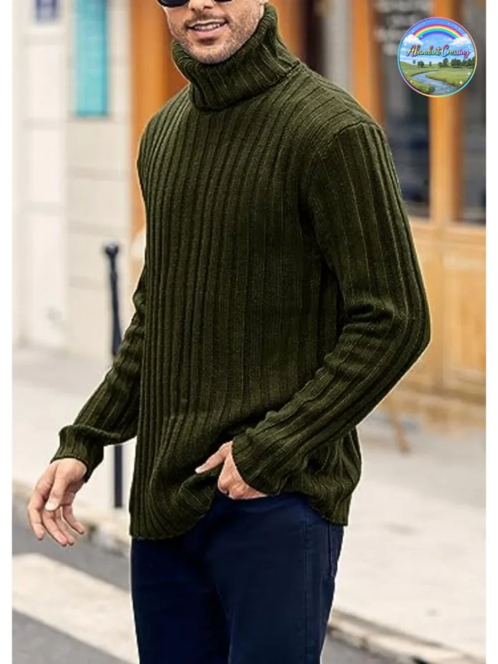 Men's Cable Knit Turtleneck Pullover Sweater Long Sleeve Chunky Warm Winter